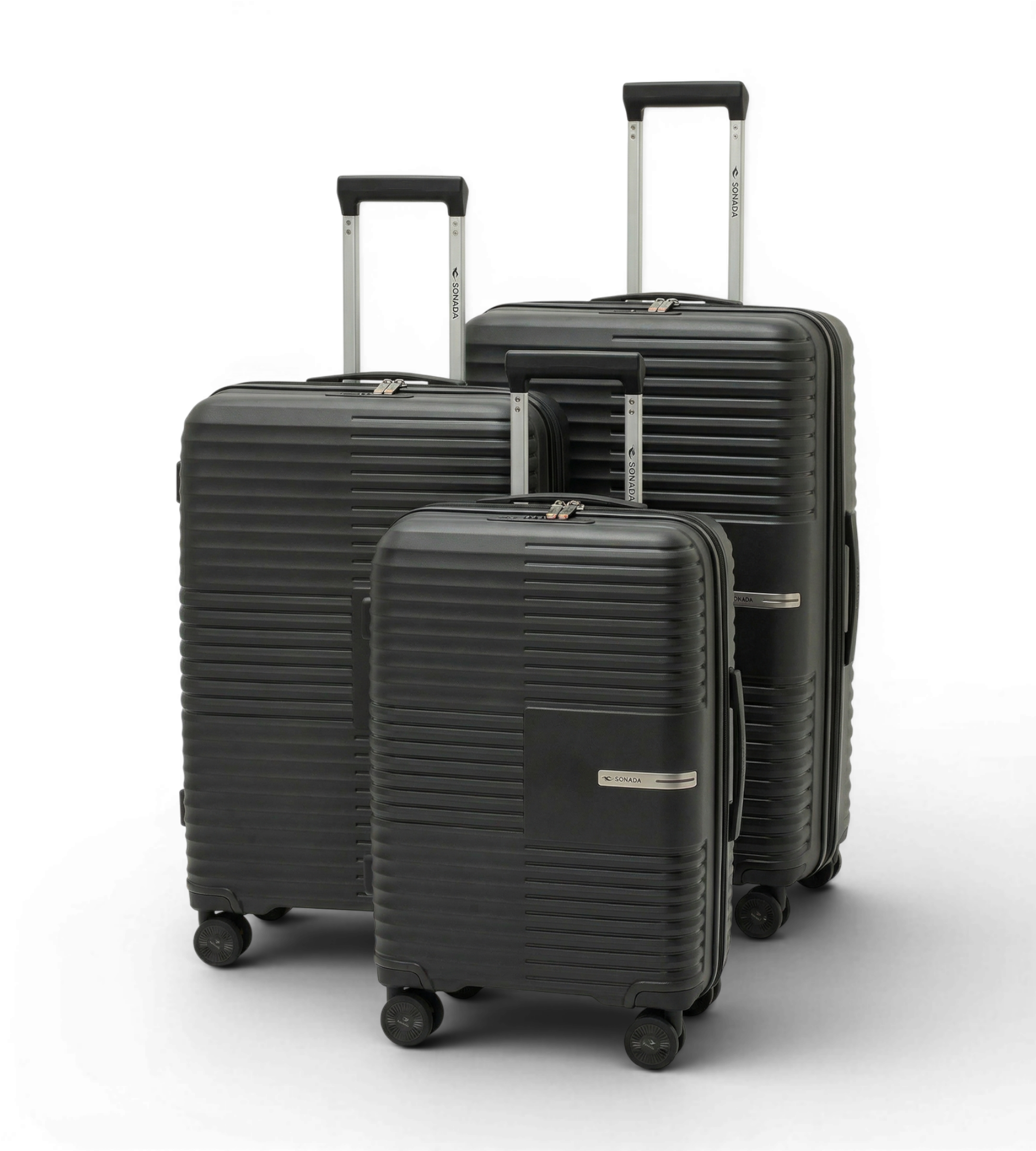Sonada Valencia 3 Piece Aluminum Spinner Luggage Set