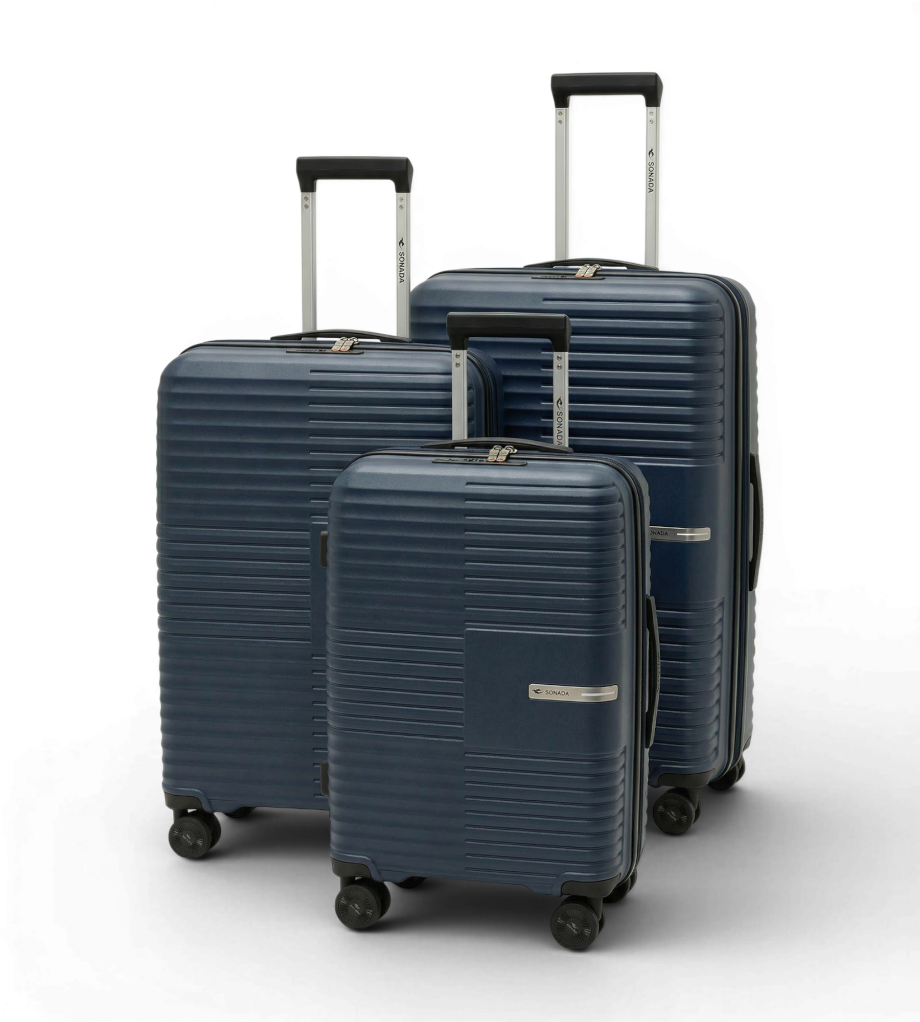 Sonada Valencia 3 Piece Aluminum Spinner Luggage Set