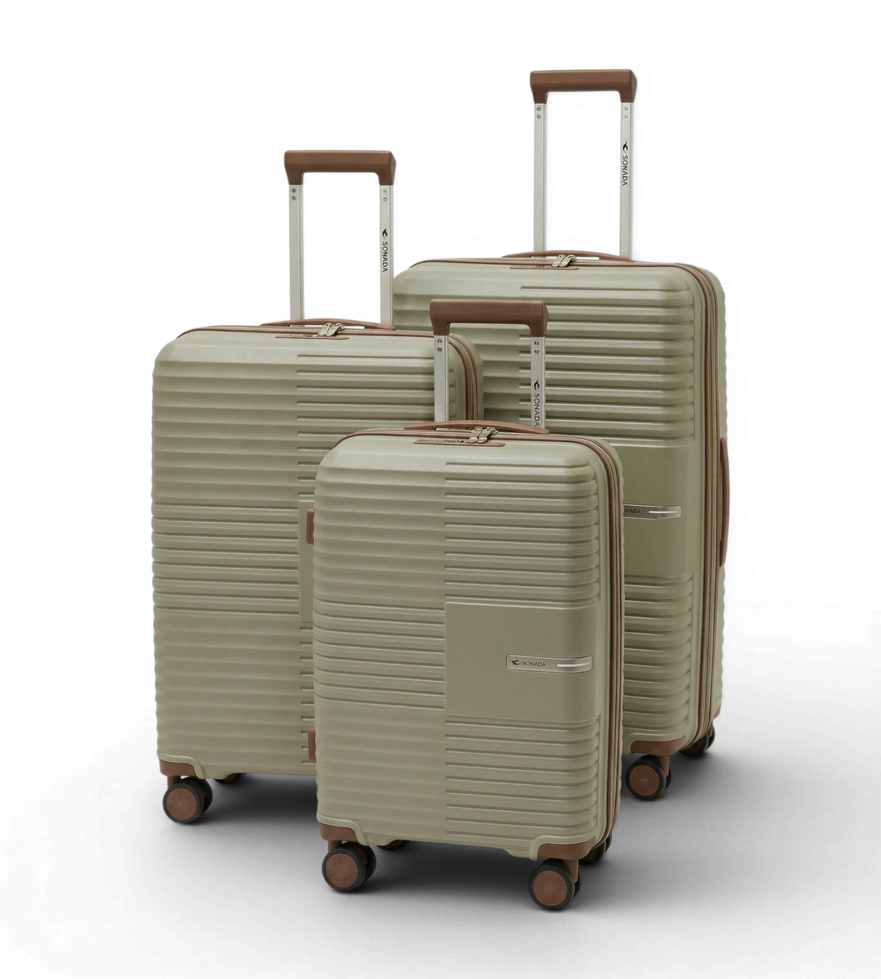 Sonada Valencia 3 Piece Aluminum Spinner Luggage Set