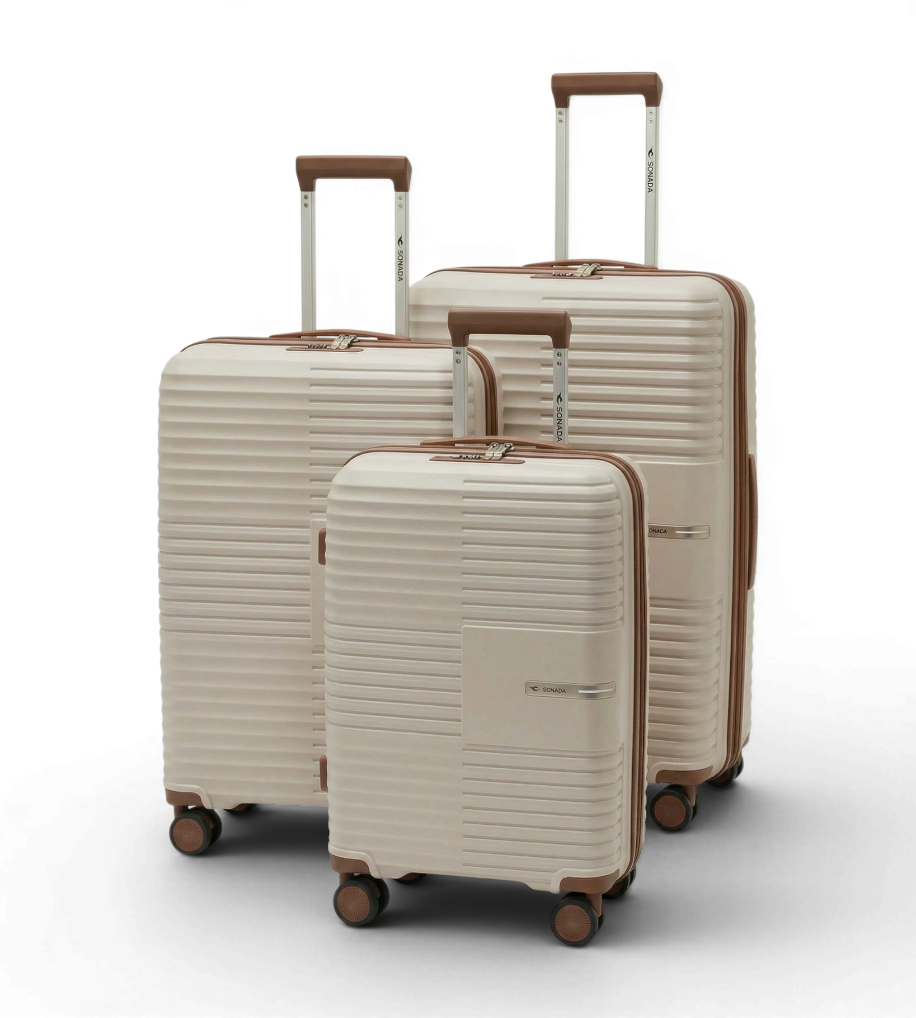 Sonada Valencia 3 Piece Aluminum Spinner Luggage Set