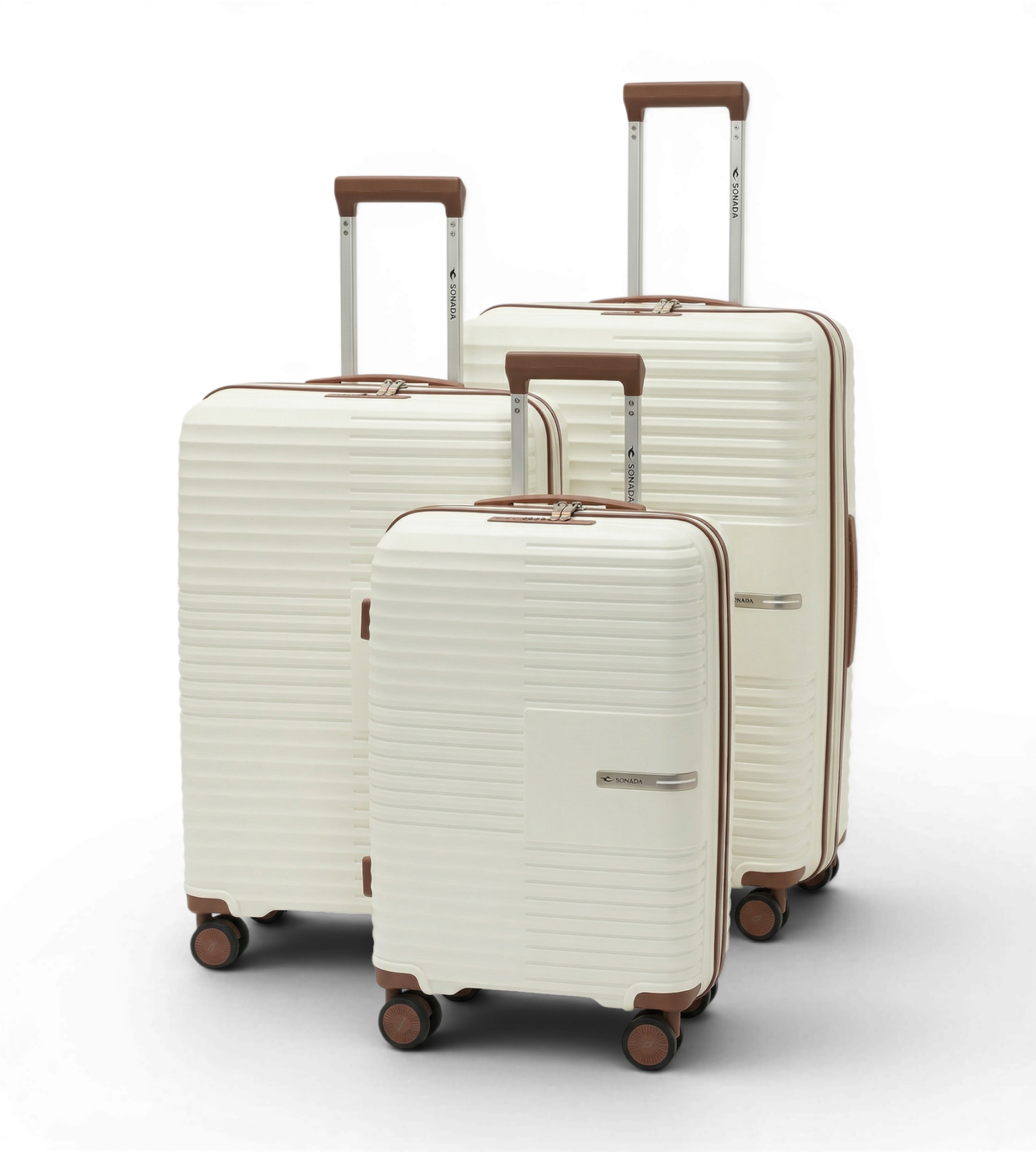 Sonada Valencia 3 Piece Aluminum Spinner Luggage Set