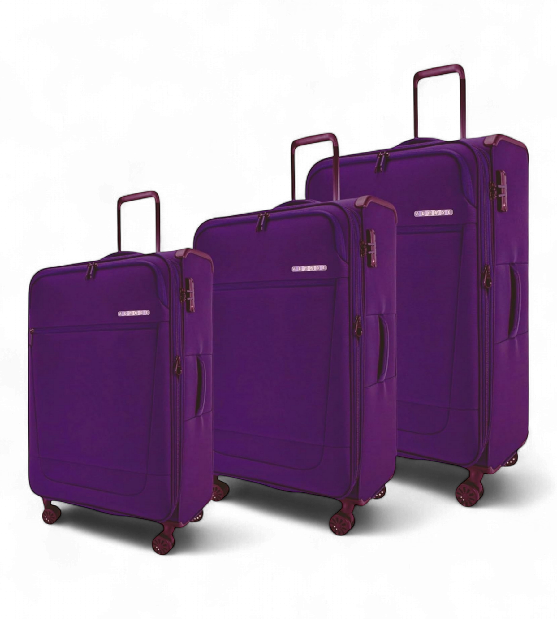 Verage 3 Piece Soft Shell Luggage Set