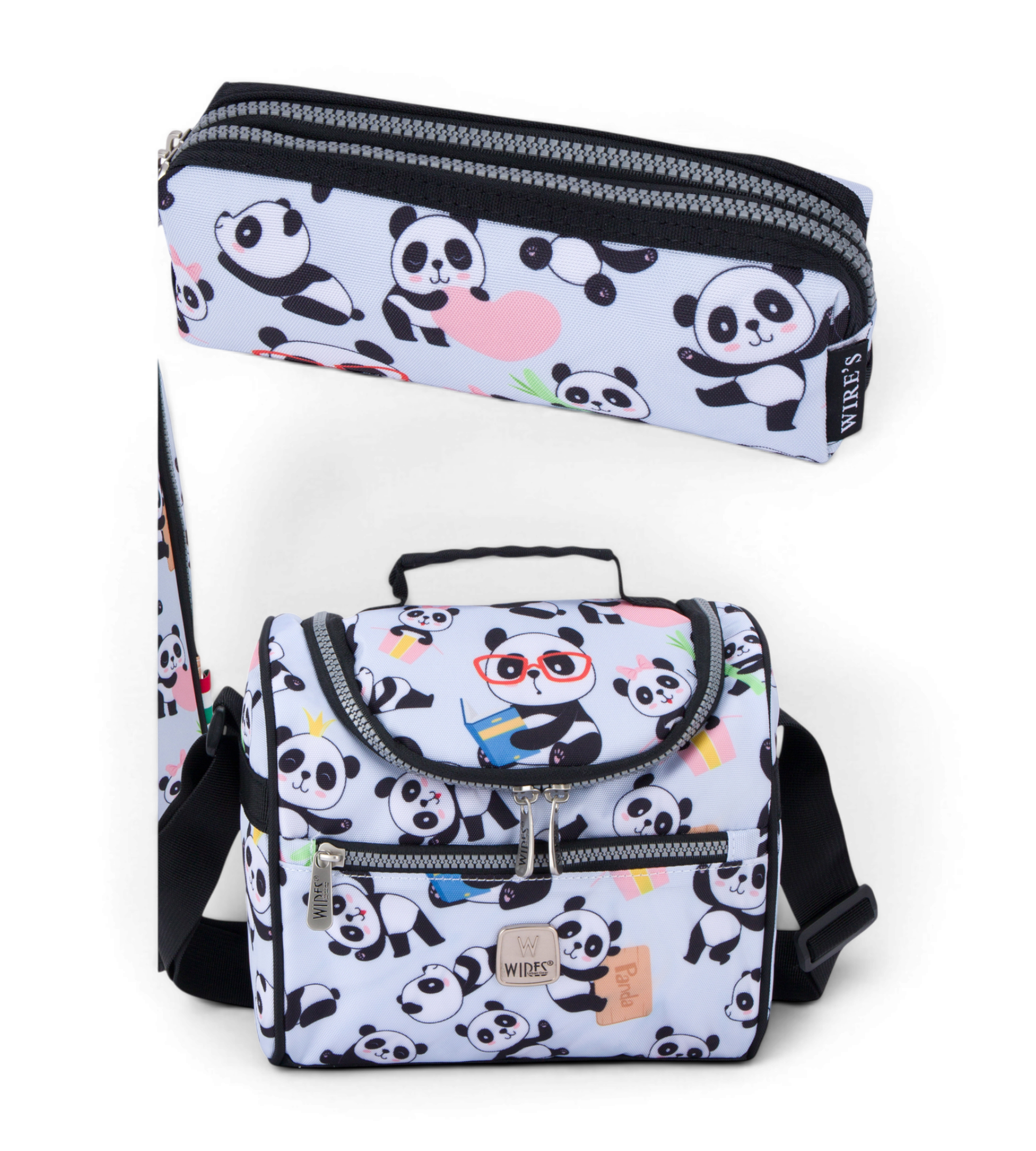 Wires Rolling School Bag 5 Piece Set