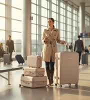 Sonada 4 Piece Polypropylene Spinner Luggage Set