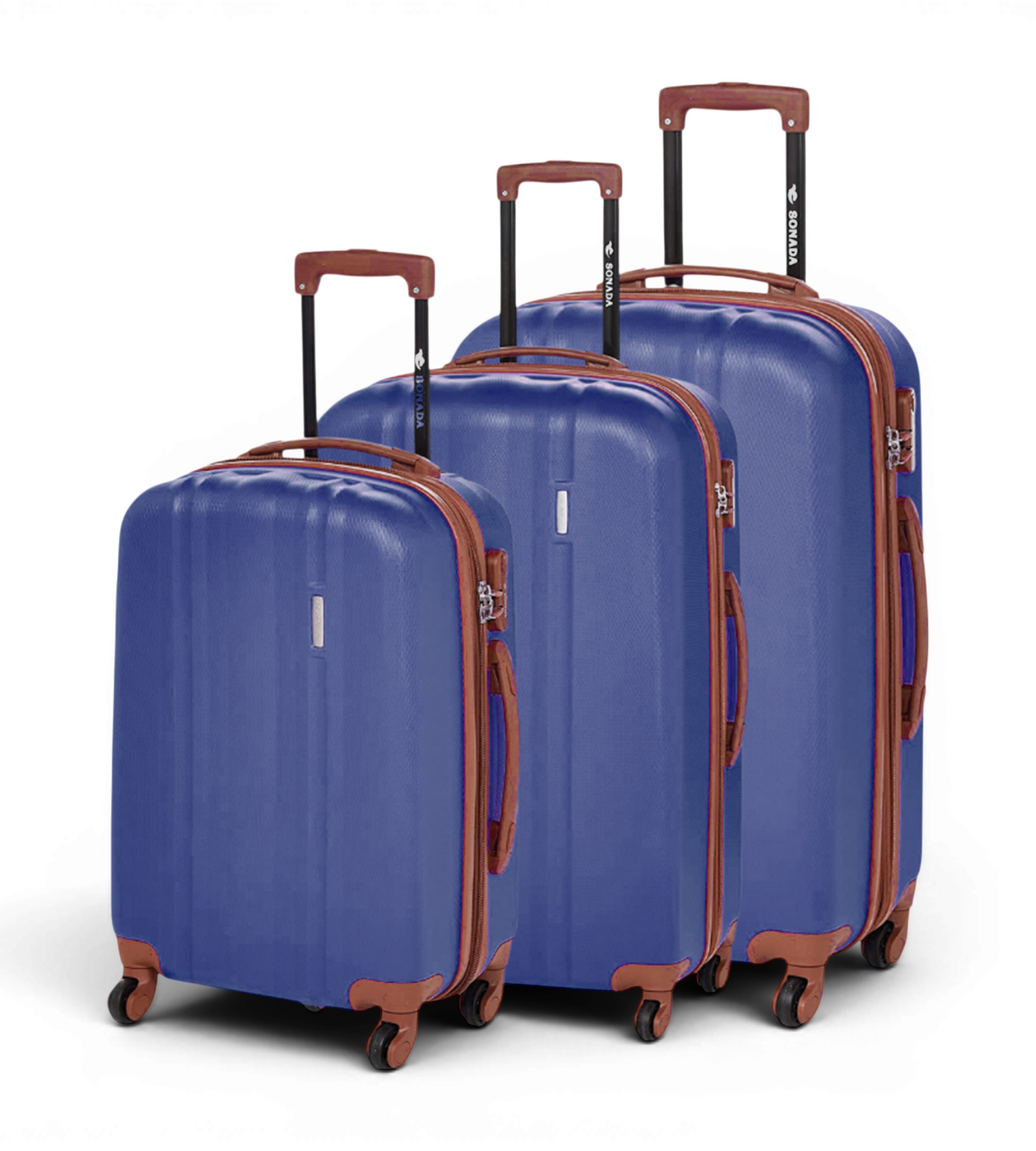 Sonada Upright 3 Piece Polycarbonate Luggage Set