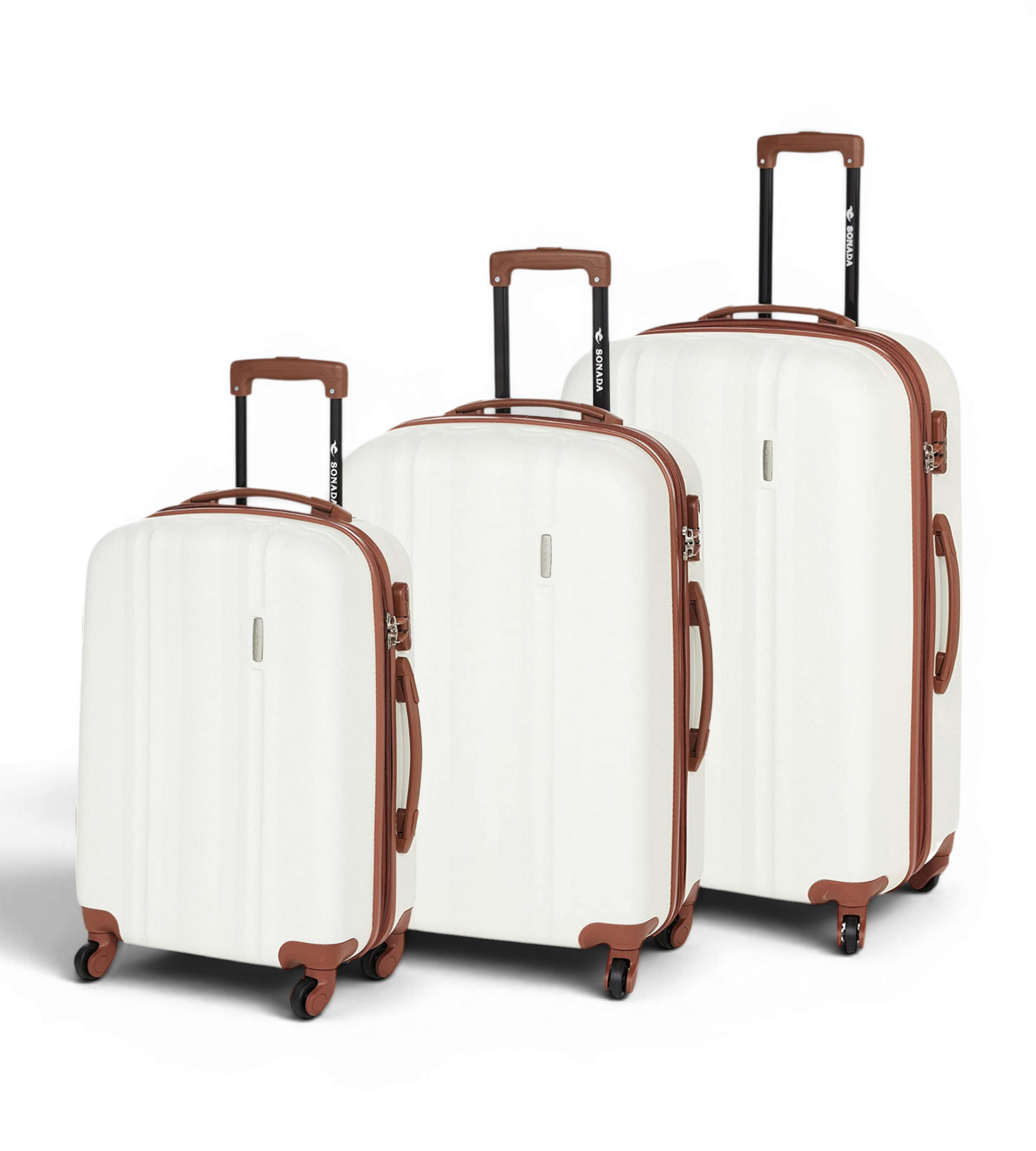 Sonada Upright 3 Piece Polycarbonate Luggage Set