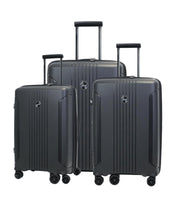 Verage London three-piece luggage set in Black front view