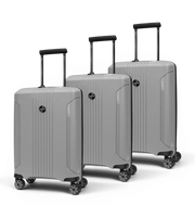 Verage London three-piece luggage set in Grey front view