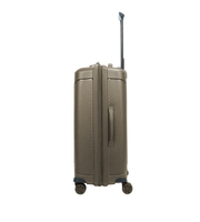 Verage London large 29-inch suitcase in Champagne side or detail view