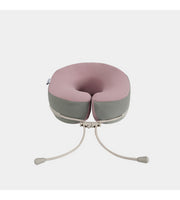 Verage Memory Foam Travel Neck Pillow VG-5216 in Coral Pink, close-up detail view.