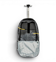 Wires 4 Wheels Trolley 19 Inch School Bag Set in Pink Leopard design, detail 5
