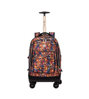 Wires 4 Wheels Trolley 19 Inch School Bag Set in Multicolor Scribble design, product detail view 2
