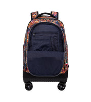 Wires 4 Wheels Trolley 19 Inch School Bag Set in Multicolor Scribble design, product detail view 3
