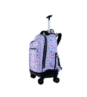 Wires 4 Wheels Trolley 19 Inch School Bag Set in Bright Palm design, product detail view 3
