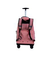 Wires 4 Wheels Trolley 19 Inch School Bag Set in Light Orange design, product detail view 3