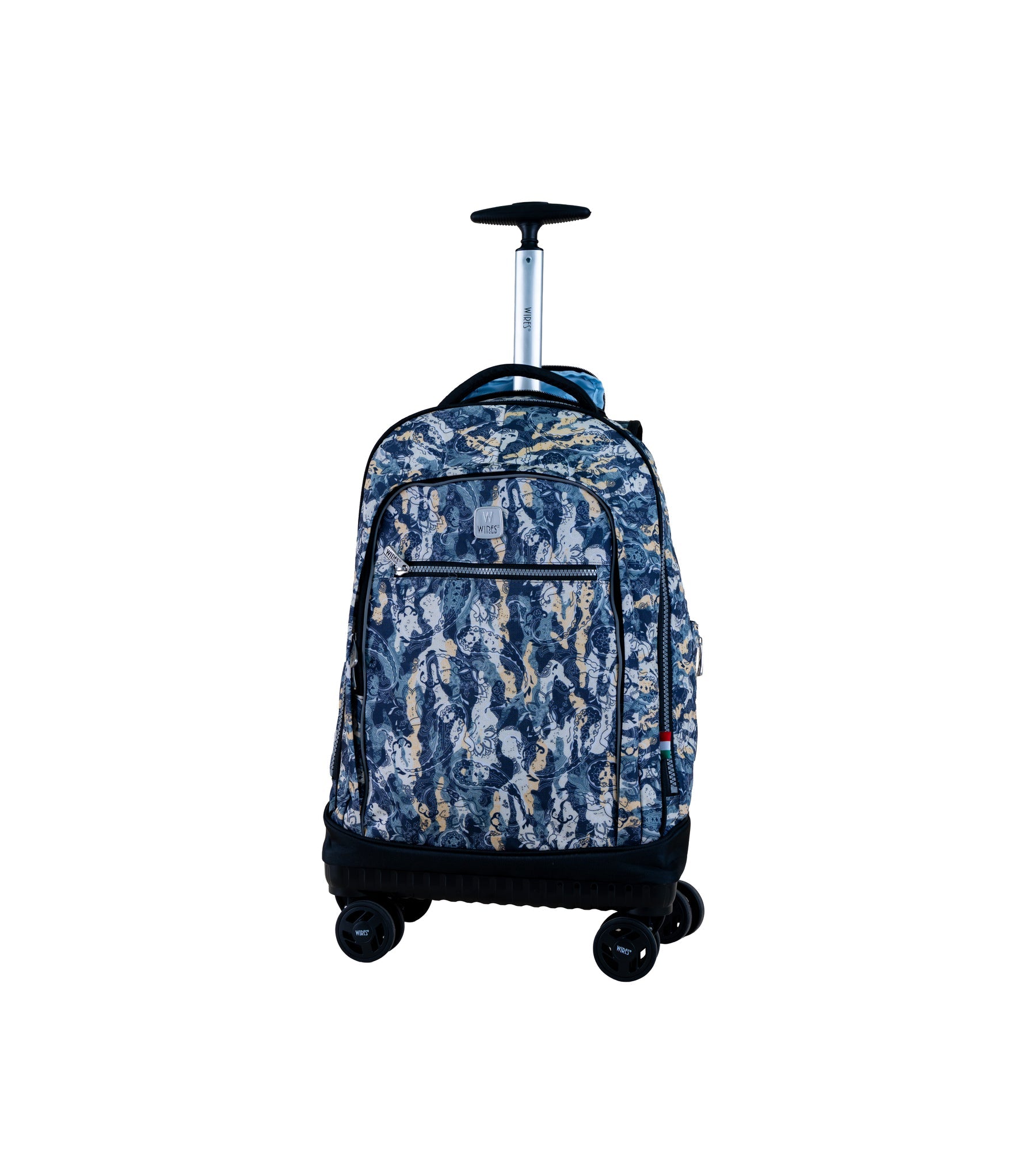WIRES 19 Inch 4-Wheel Rolling School Backpack Set