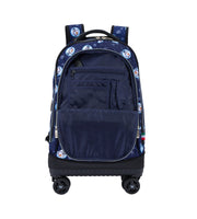 Wires 4 Wheels Trolley 19 Inch School Bag Set in Blue Space design, product detail view 2
