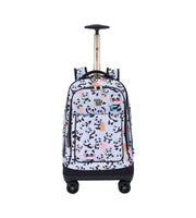 Wires 4 Wheels Trolley 19 Inch School Bag Set in Mist Panda design, product detail view 2