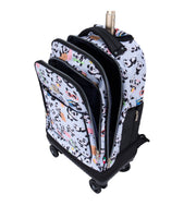 Wires 4 Wheels Trolley 19 Inch School Bag Set in Mist Panda design, product detail view 4