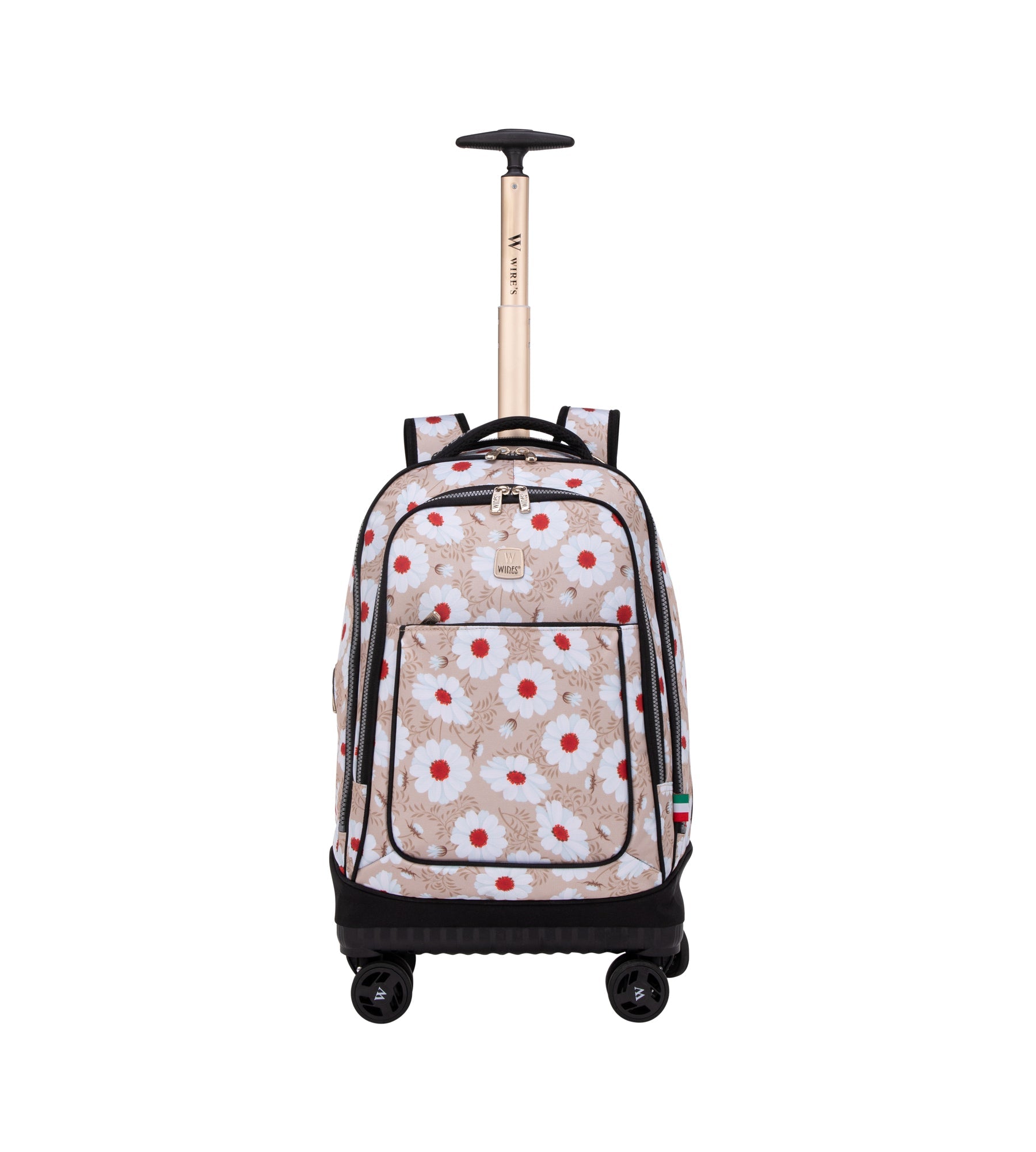 WIRES 19 Inch 4-Wheel Rolling School Backpack Set
