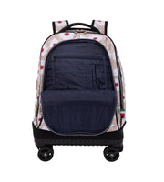 Wires 4 Wheels Trolley 19 Inch School Bag Set in Daisy design, product detail view 3