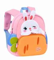 Wires children's anti-lost backpack in pink, medium size, style 6163, front product view