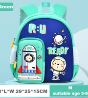 Wires children's anti-lost backpack in green, medium size, style 6183, Amazon gallery view 2