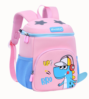 Wires children's anti-lost backpack in pink, medium size, style 6186, front product view