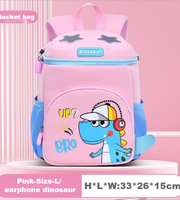 Wires children's anti-lost backpack in pink, medium size, style 6186, Amazon gallery view 2