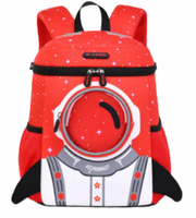 Wires children's anti-lost backpack in red, small size, style 6081, front product view