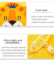 Wires children's anti-lost backpack in yellow, small size, style 6100, Amazon gallery view 5