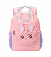 Wires children's anti-lost backpack in pink, small size, style 6111, front product view