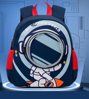 Wires children's anti-lost backpack in navy rocket, small size, style 6141, Amazon gallery view 2