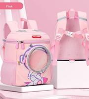 Wires children's anti-lost backpack in pink rocket, small size, style 6141, Amazon gallery view 3
