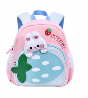 Wires children's anti-lost backpack in pink, small size, style 6182, front product view