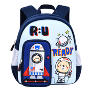Wires children's anti-lost backpack in navy, small size, style 6183, front product view