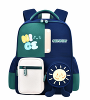 Wires children's anti-lost backpack in blue, small size, style 8041, front product view