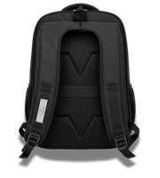 Wires School Backpack 19 Inch Black back view with padded shoulder straps