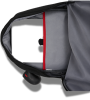 Wires School Backpack 19 Inch Black open main compartment with laptop sleeve