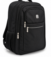 Wires School Backpack 19 Inch Black angled front view