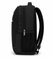 Wires School Backpack 19 Inch Black side profile view with mesh pocket