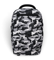 Wires School Backpack 19 Inch Grey Camo front view