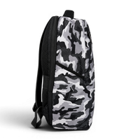 Wires School Backpack 19 Inch Grey Camo side profile view