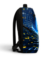 Wires School Backpack 19 Inch Blue Rider opposite side profile view