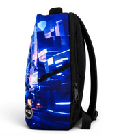 Wires School Backpack 19 Inch Space Whale side profile view