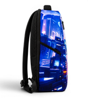 Wires School Backpack 19 Inch Space Whale opposite side profile view