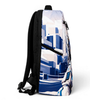 Wires School Backpack 19 Inch White Space opposite side profile view