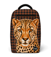 Wires School Backpack 19 Inch Cougar front view with cougar print