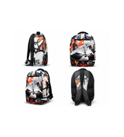 Wires School Backpack 19 Inch Raccoon product image collage showing multiple views