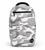 Wires School Backpack 19 Inch White Grey Camo front view